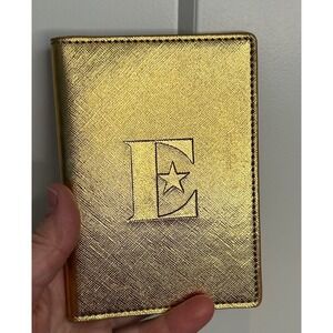 Elton John Official Merchandise Metallic Gold Passport Holder yellow‎ brick road